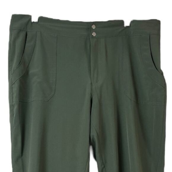 Dressbarn DB Sunday Athleisure Casual Tie Ankle Jogger Pants Olive Green Size 14 - Picture 4 of 10